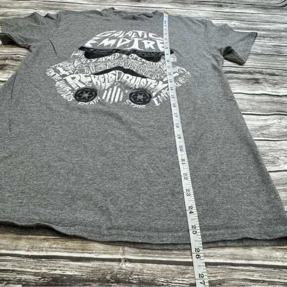 Disney Men's Star Wars Stormtrooper Tee T Shirt S SM Small Grey Gray Black White - Picture 9 of 10